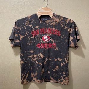 Men’s XL NFL Gray SF San Francisco 49ers Upcycled Bleached Tie Dye Shirt